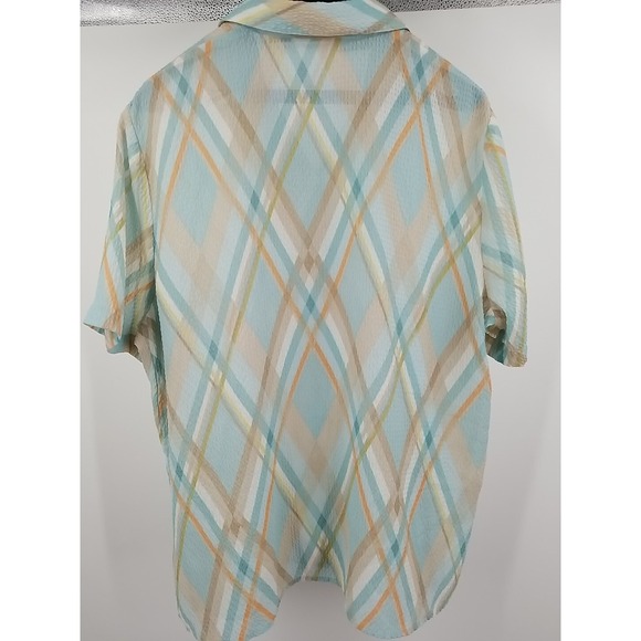 Alfred Dunner Womens Shirt Sleeve Shirt 18 Button Up‎ See Through Sheer - Picture 5 of 6